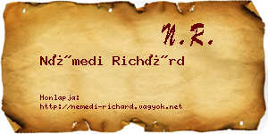 Némedi Richárd névjegykártya
