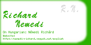 richard nemedi business card